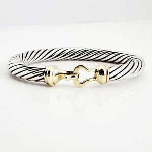 David Yurman 7mm Gold Buckle Bracelet